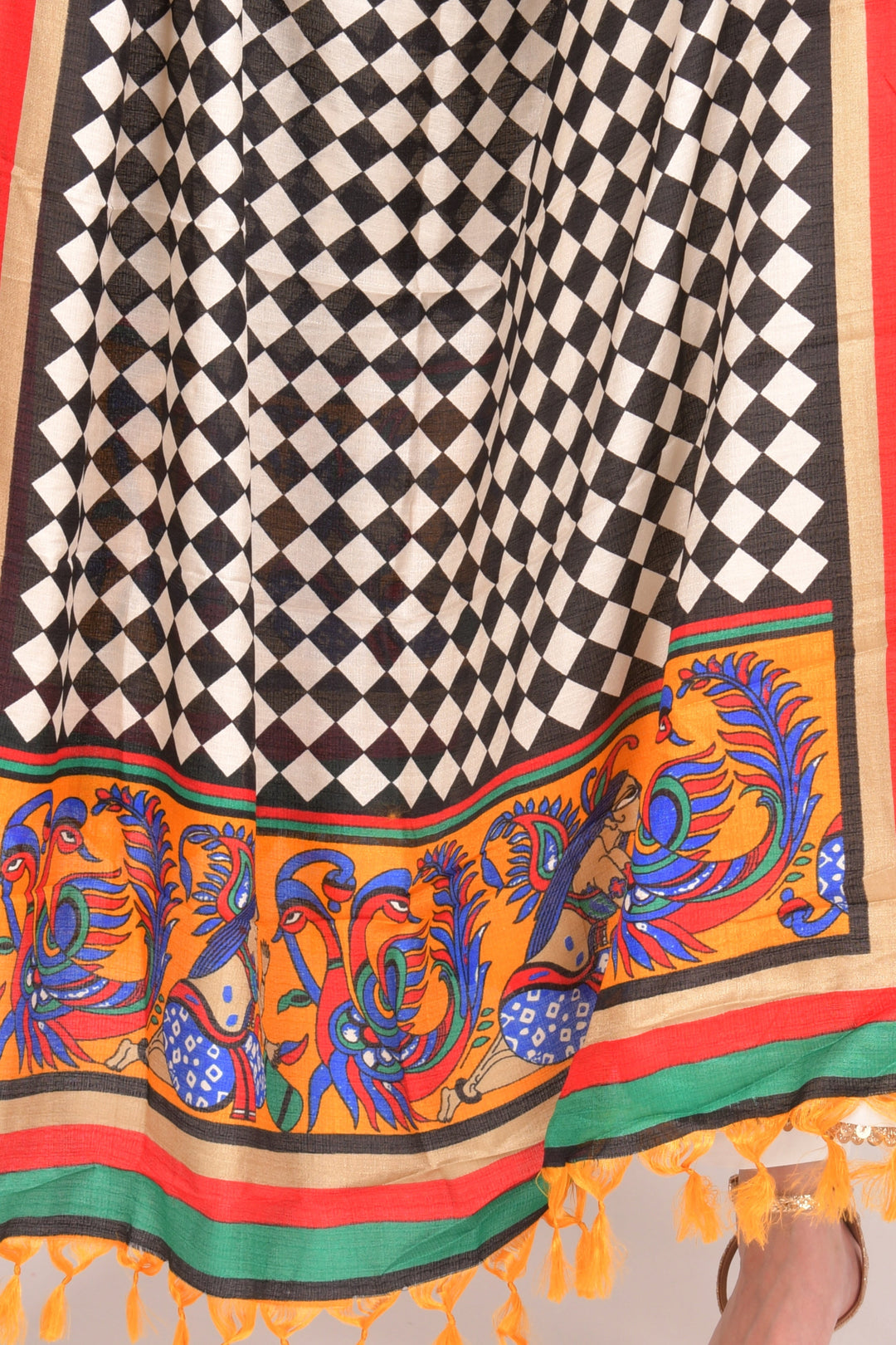 Eesha Peacock Motif Dupatta-Raas USA