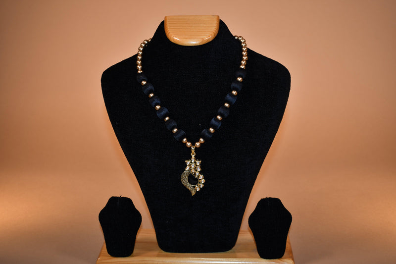 Elegant Black Necklace with Eye Drop Pattern FASHION JEWELRY RAAS