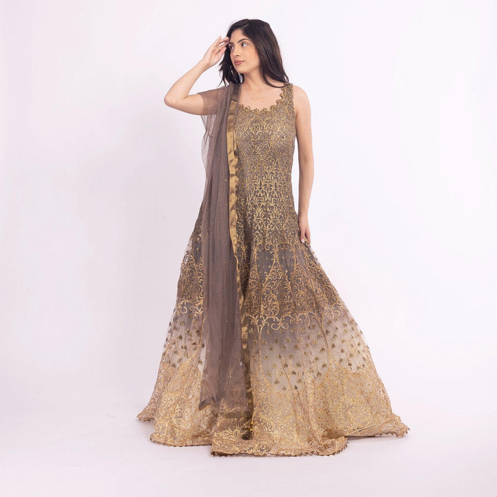 Elsinore Brown Gown ANARKALI & GOWN RAAS