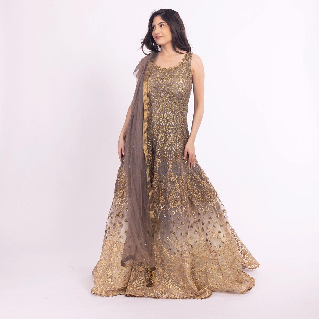 Elsinore Brown Gown ANARKALI & GOWN RAAS