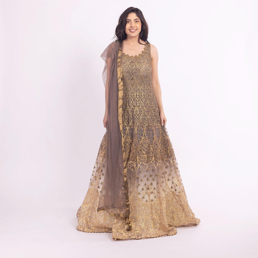 Elsinore Brown Gown ANARKALI & GOWN RAAS