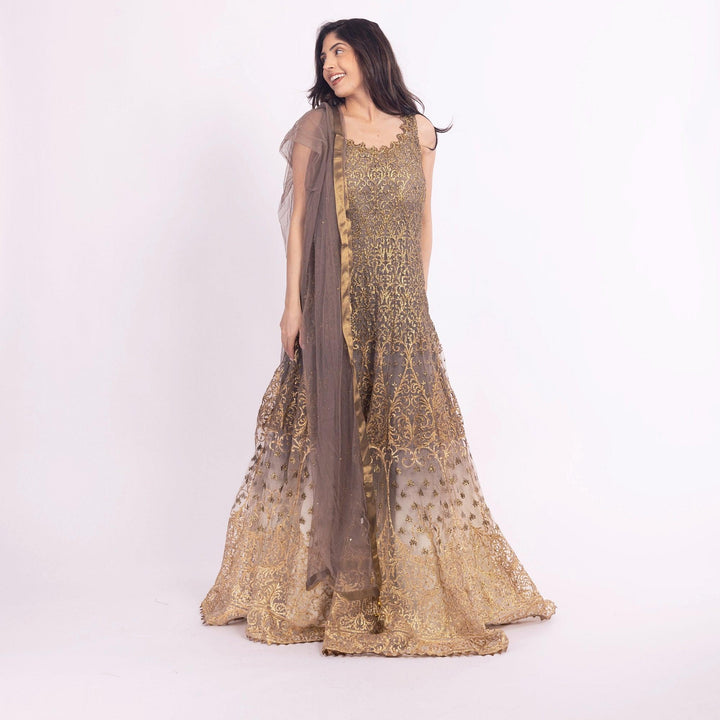 Elsinore Brown Gown ANARKALI & GOWN RAAS