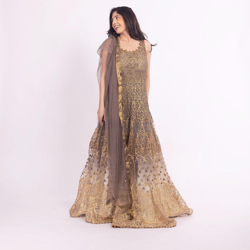 Elsinore Brown Gown ANARKALI & GOWN RAAS