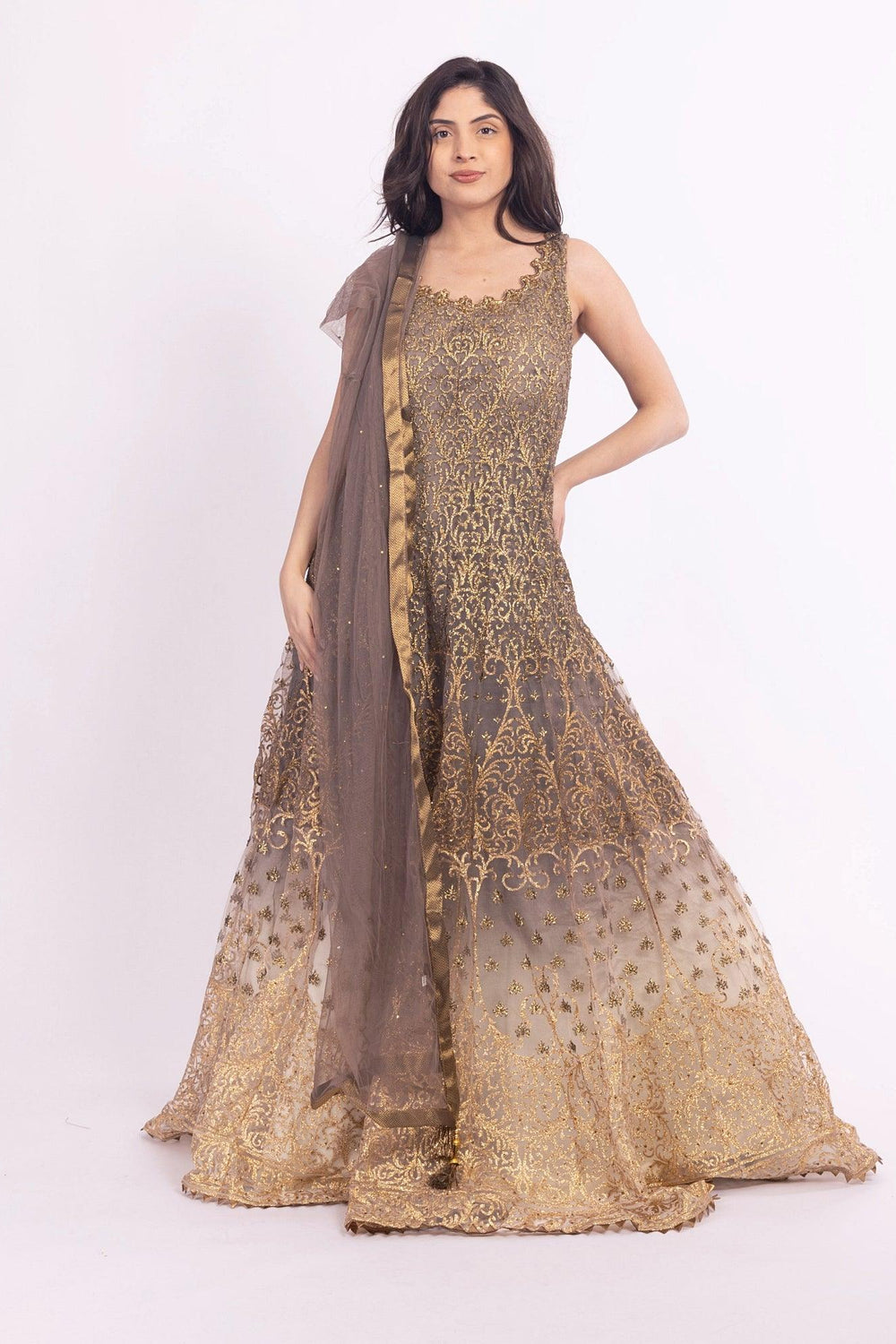Elsinore Brown Gown ANARKALI & GOWN RAAS