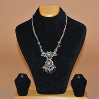 Embellished Necklace with Subtle Earrings FASHION JEWELRY RAAS