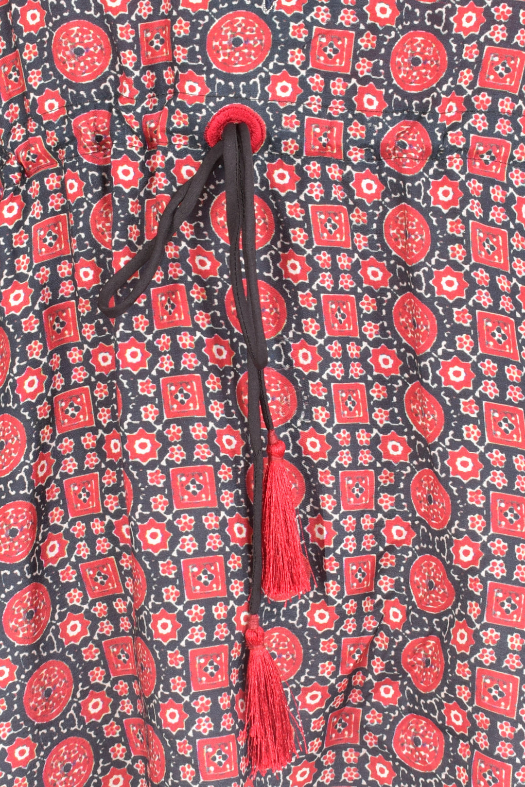 Embroidered Ajrakh Kaftan Top TOPS & TUNICS RAAS