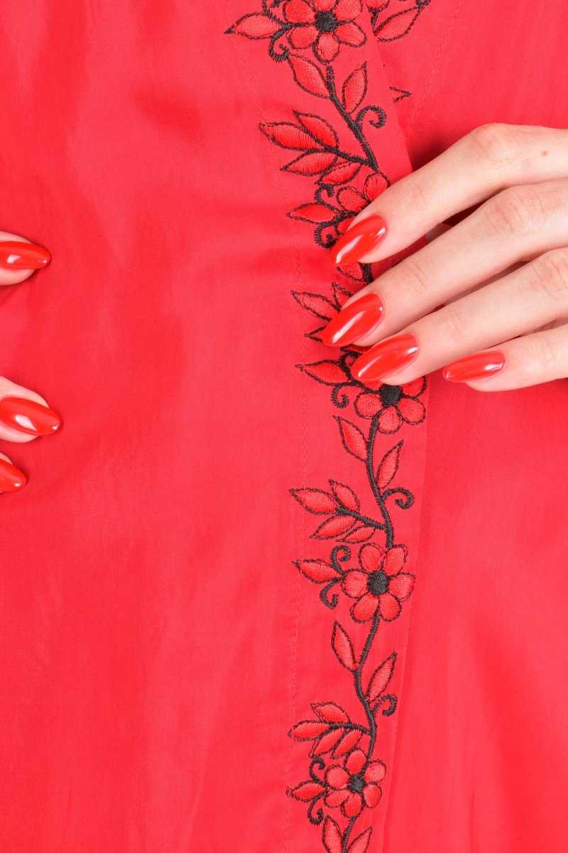 Embroidered Red Duster DUSTER RAAS