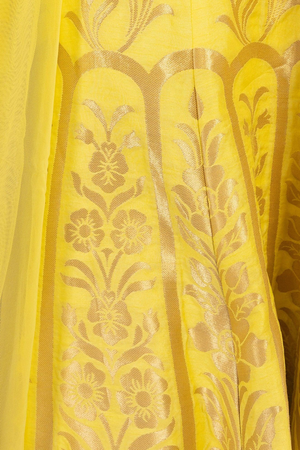 Evadne Yellow Sequins Work Gown ANARKALI & GOWN RAAS