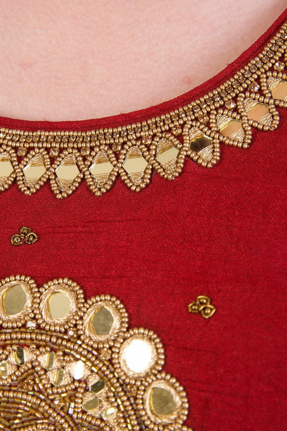 Everly Maroon Embroidered Blouse BLOUSE RAAS