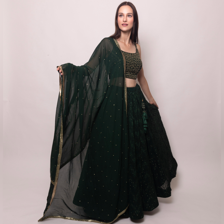 Kerra Green Lehenga choli set