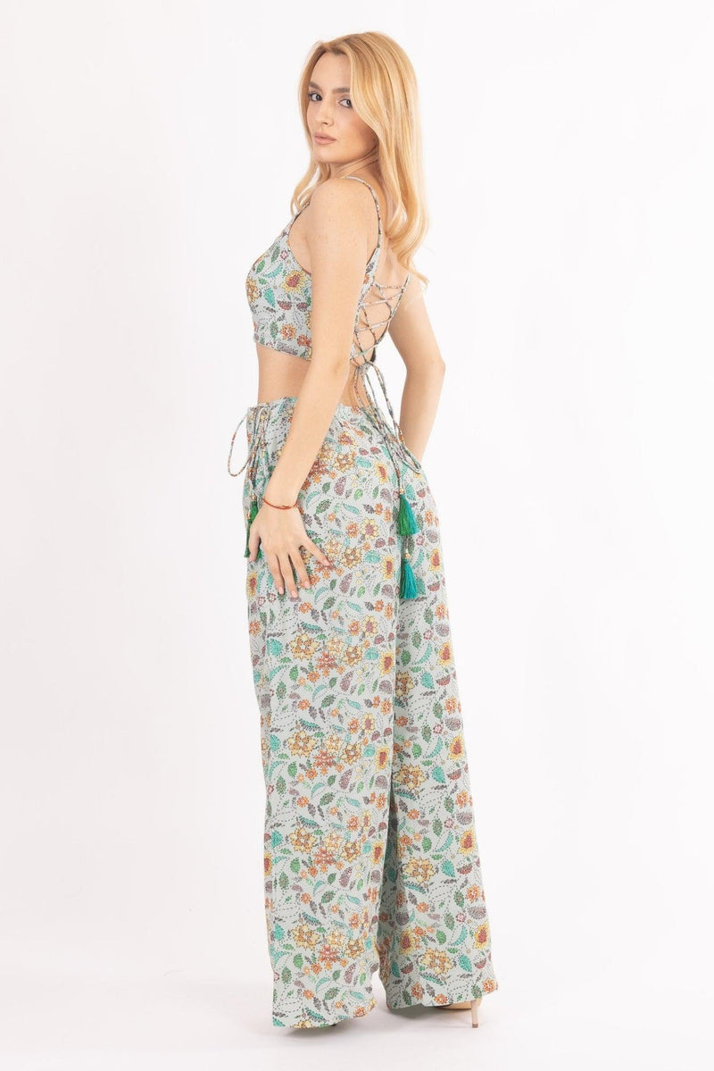 Floral Embroidered Three - Piece Set Coordinate set RAAS