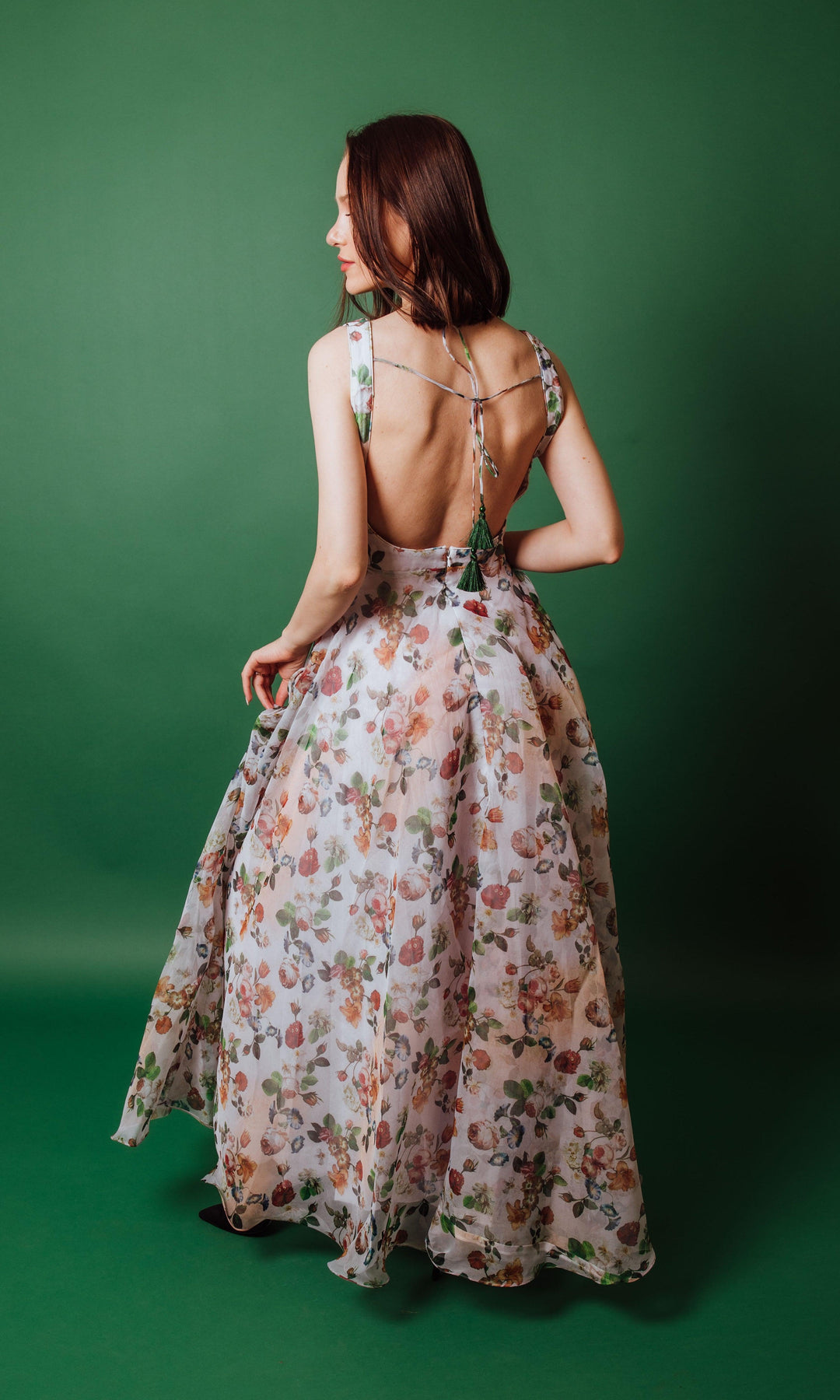 Floral Printed Gown-Raas USA