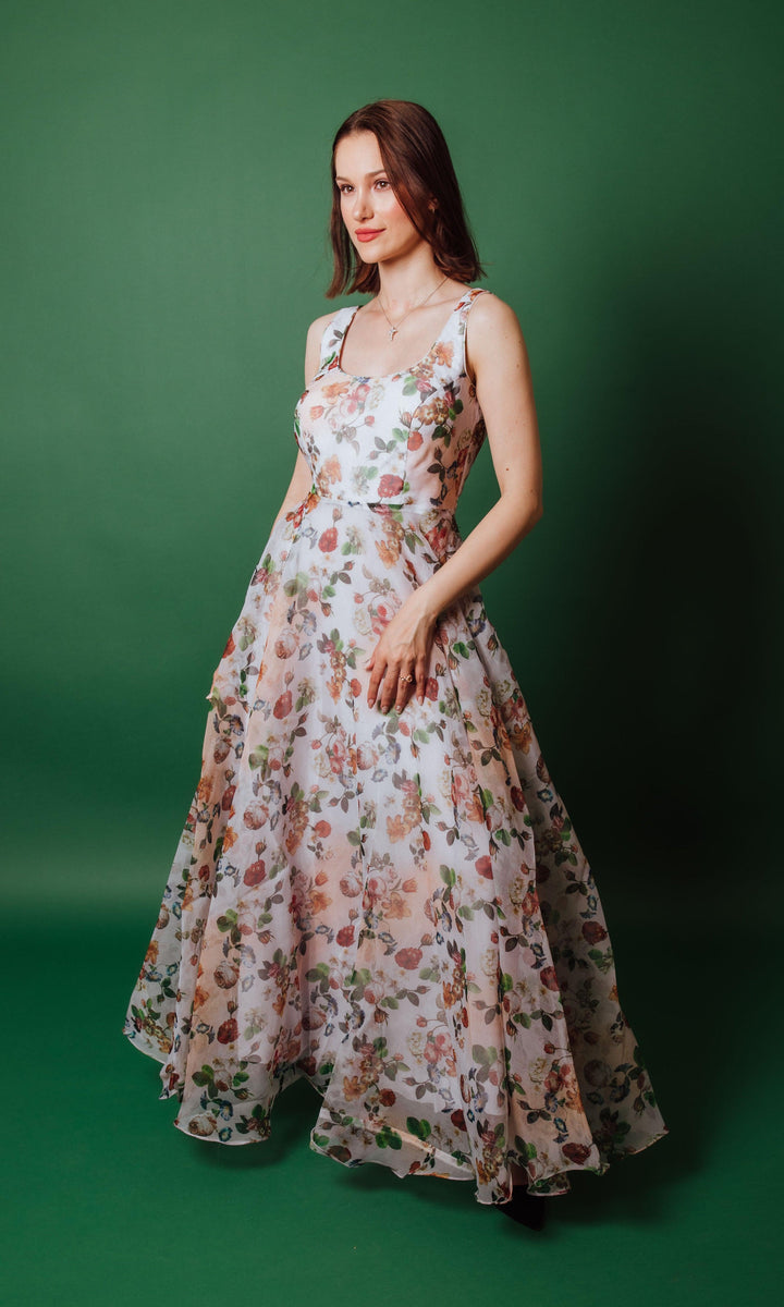 Floral Printed Gown-Raas USA