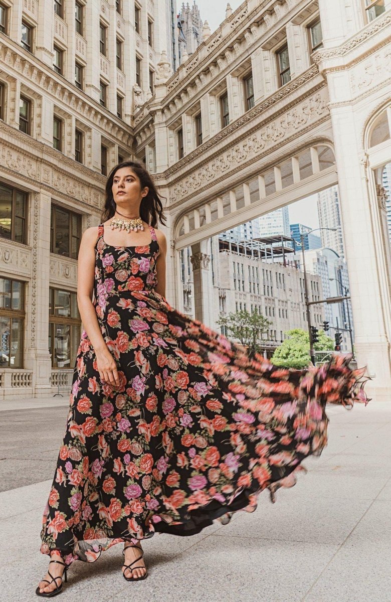 Floral Printed Long Dress