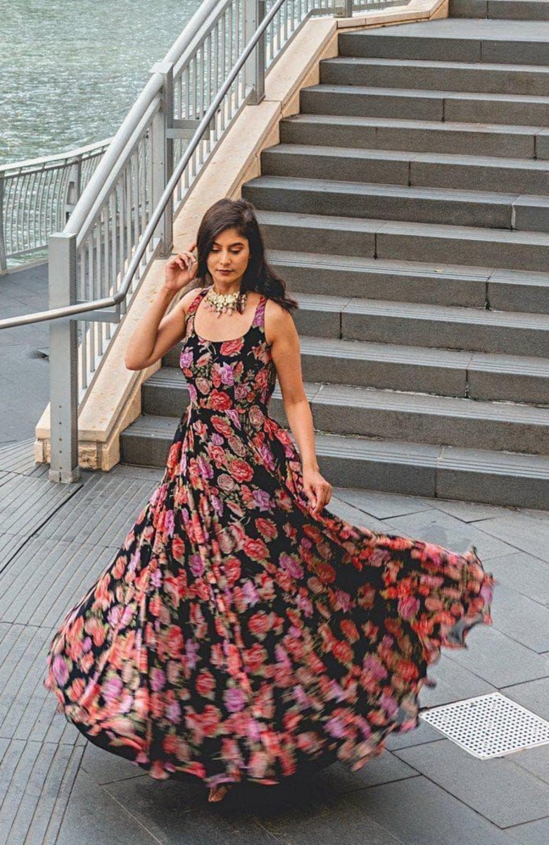 Floral Printed Long Dress