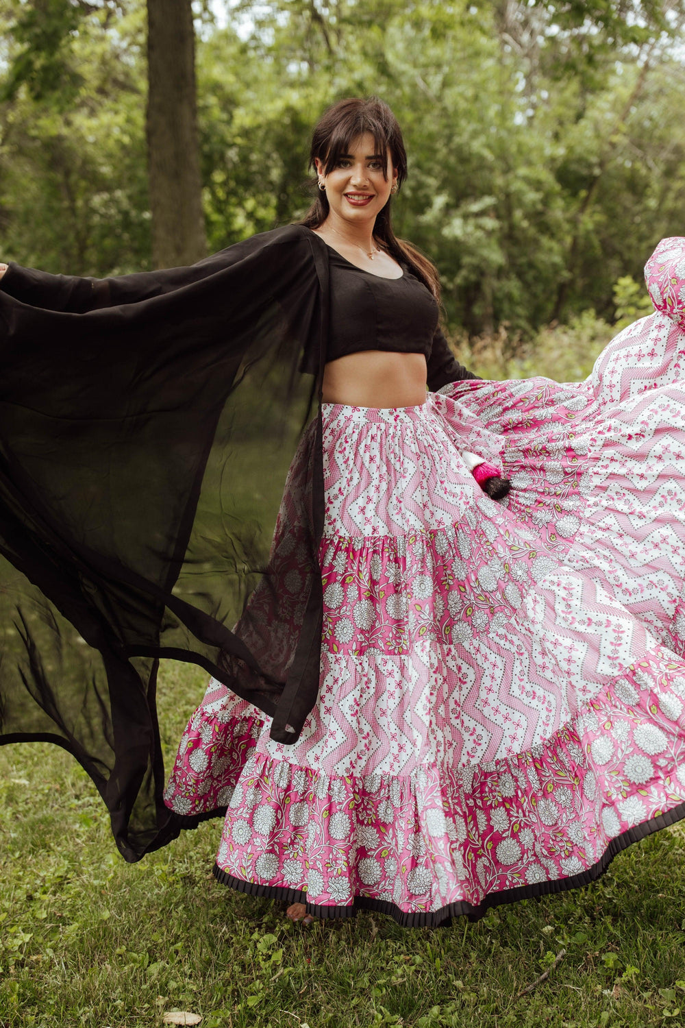 Full Flare Chaniya Choli Set-[mehendi outfit]-Raas
