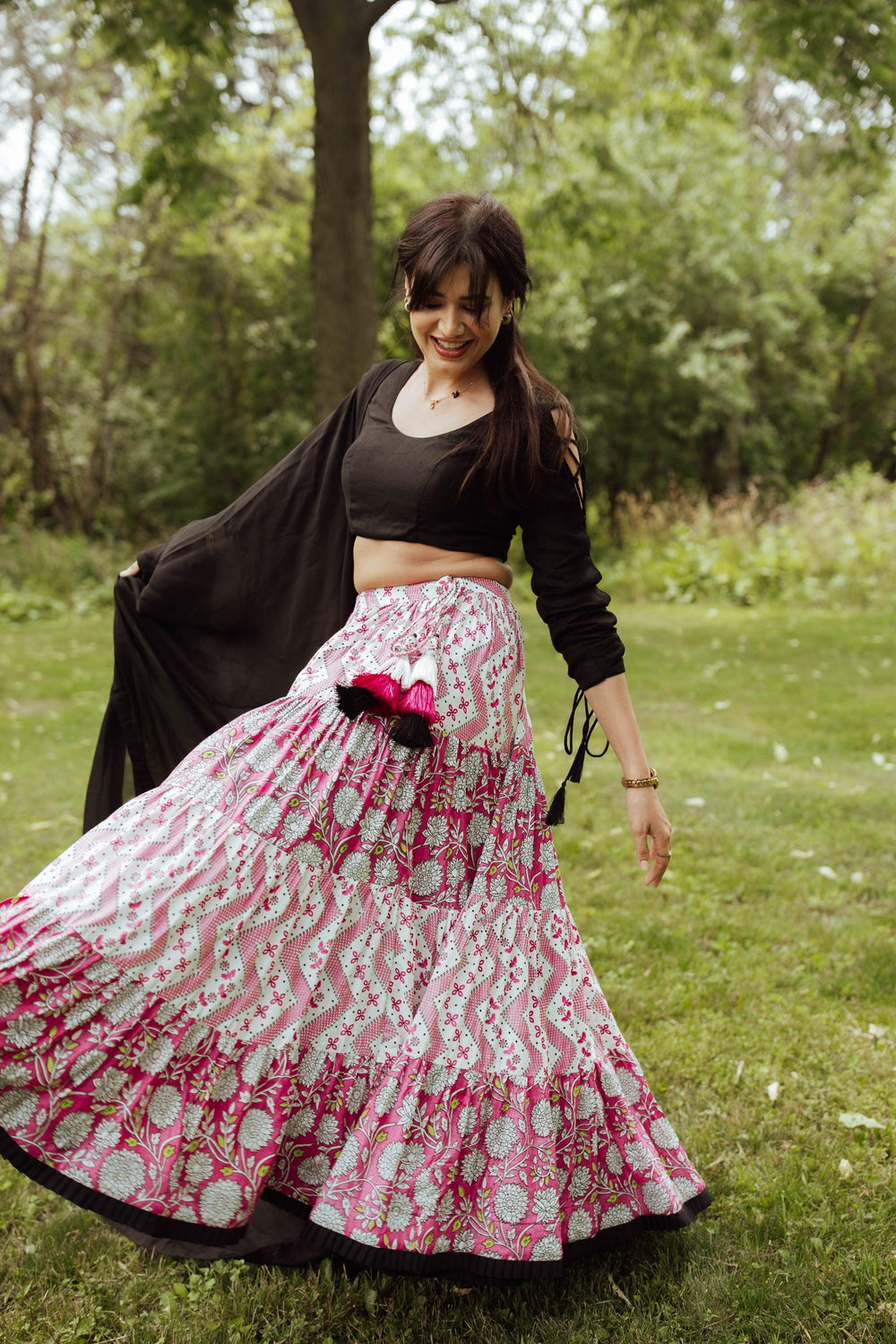 Full Flare Chaniya Choli Set-[mehendi outfit]-Raas