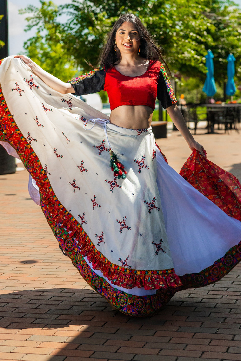 Full Flare Layered Chaniya Choli-[comfort-first-design]-[lightweight]-Raas