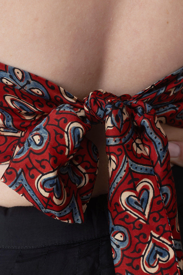 Full Flare Palazzo Pants with Hand Embroidered Blouse-Raas USA