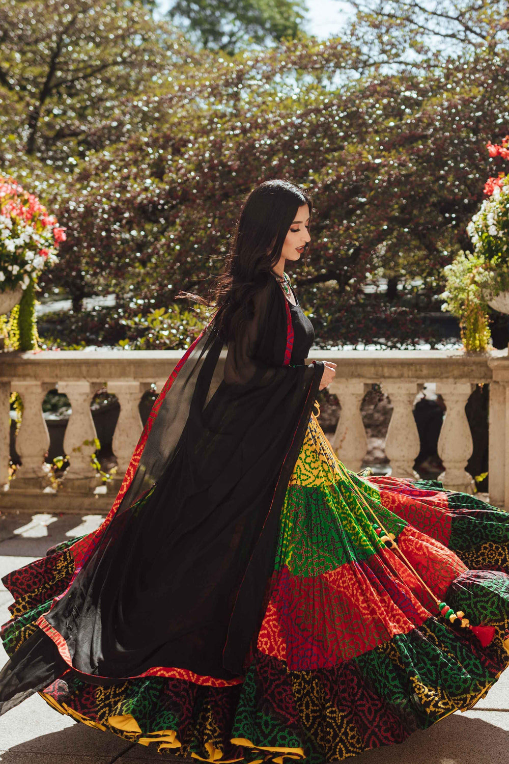 Full Flare Tropical Multicolor chaniya choli Chaniya choli RAAS