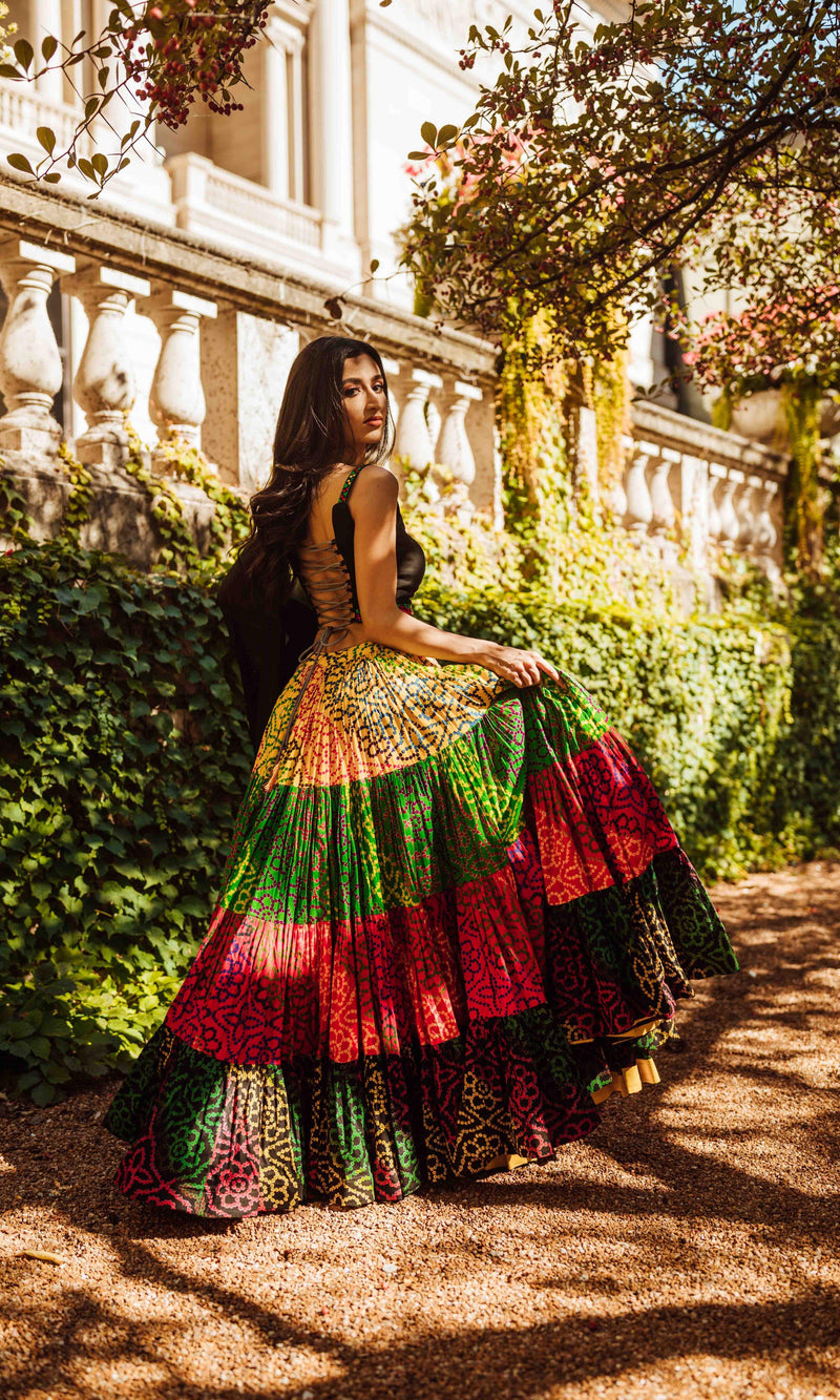 Full Flare Tropical Multicolor chaniya choli Chaniya choli RAAS