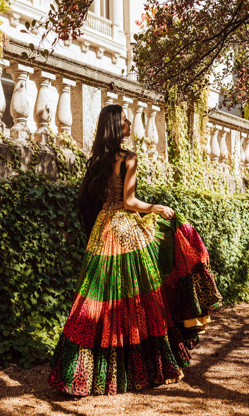 Full Flare Tropical Multicolor chaniya choli Chaniya choli RAAS
