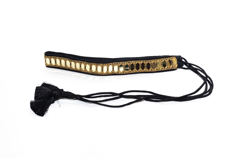 Gian Black & Gold Mirror Belt BELT RAAS