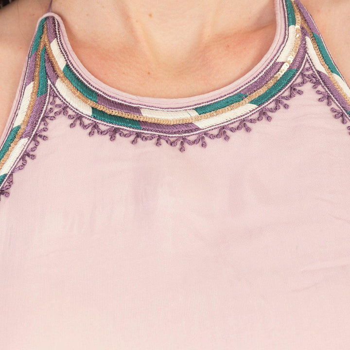 Gown with Sequins Embroidery-Raas USA