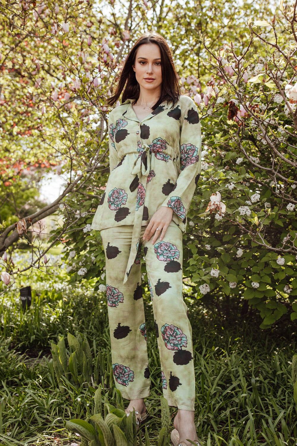Green Floral Printed Co - Ord Set Coordinate set RAAS