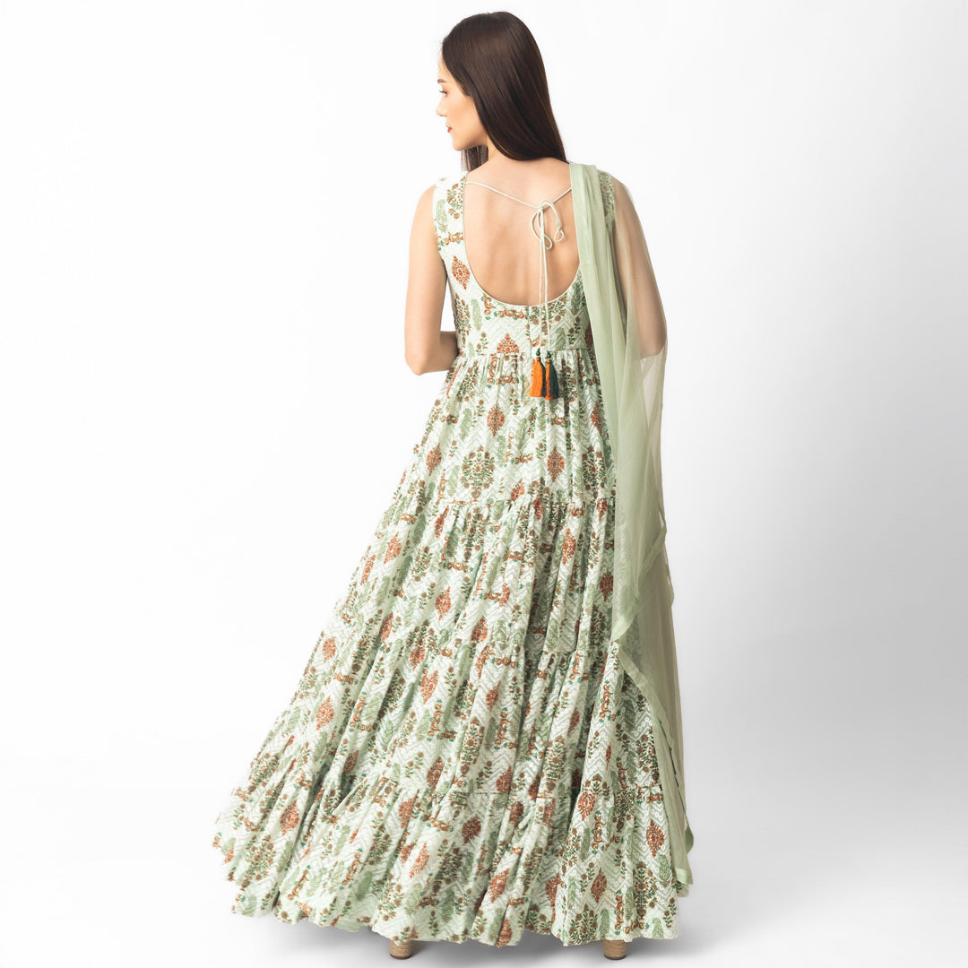 Green Gown Dress-Raas USA