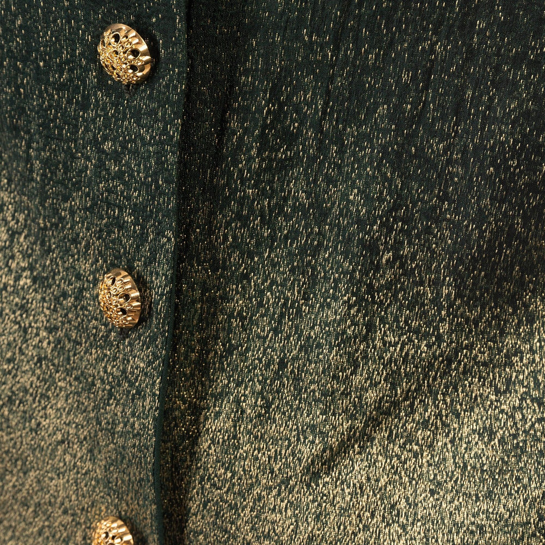 Green Jacquard Blazer Dress-Raas USA