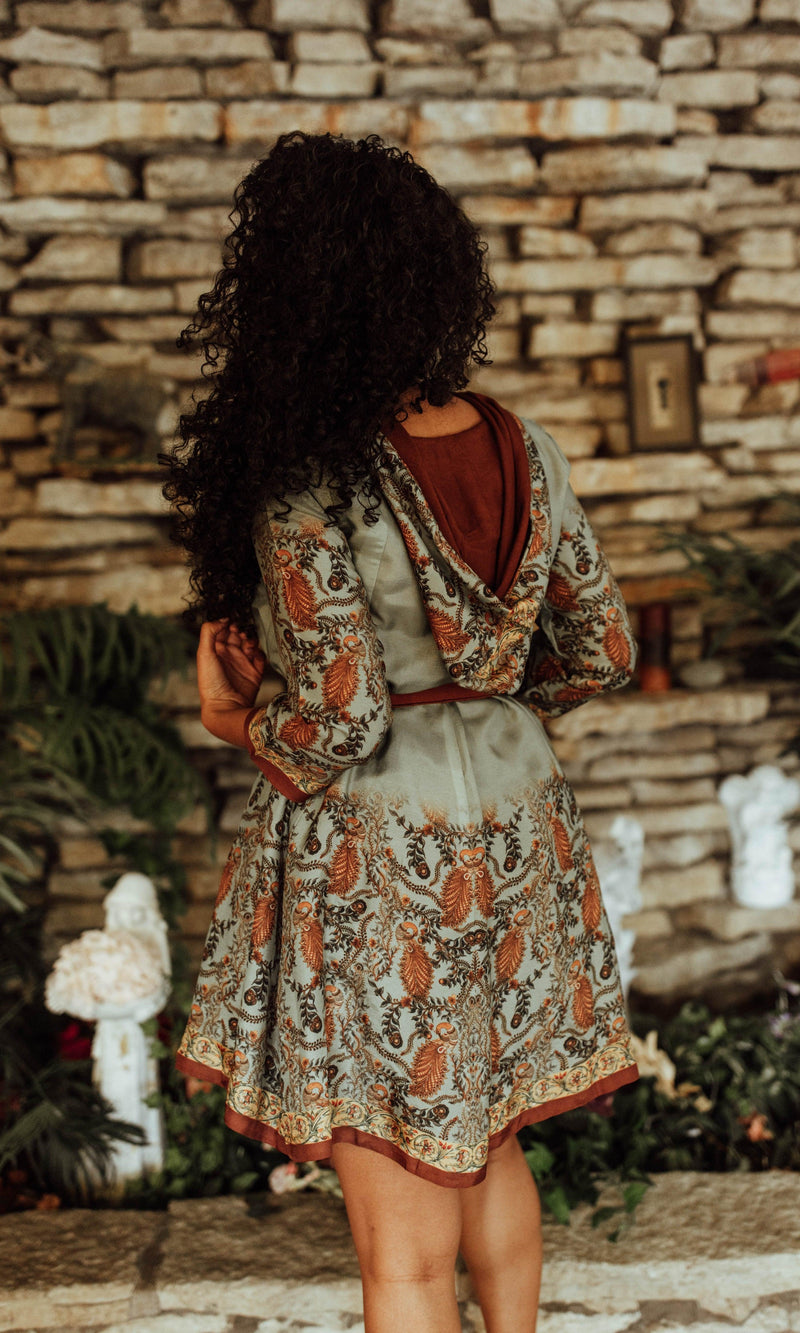 Green Silk Hoodie Dress dresses RAAS