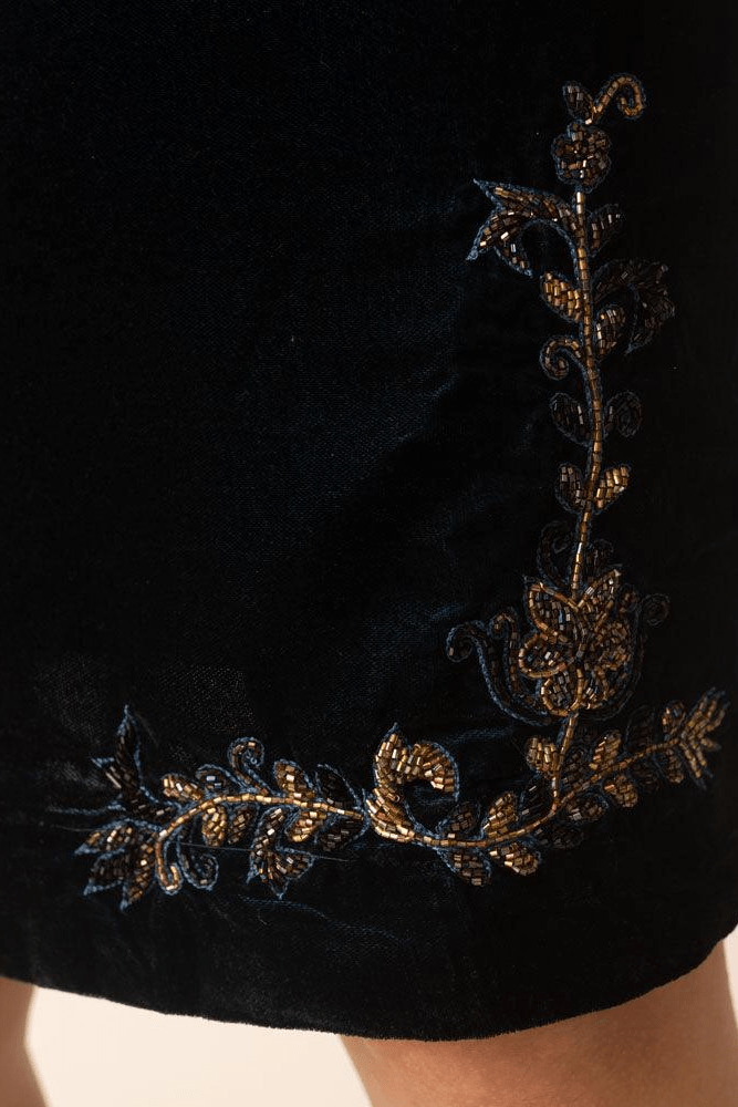 Halter Velvet Mini Dress-Raas USA