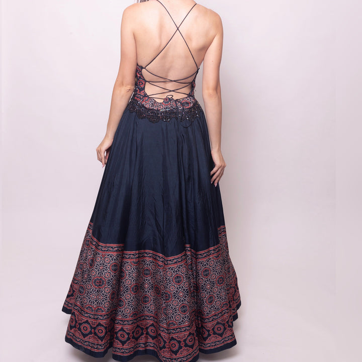 Elise Long Dress with Hand Embroidery