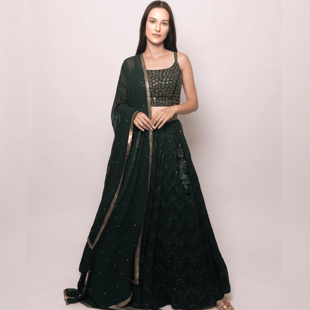 Kerra Green Lehenga choli set