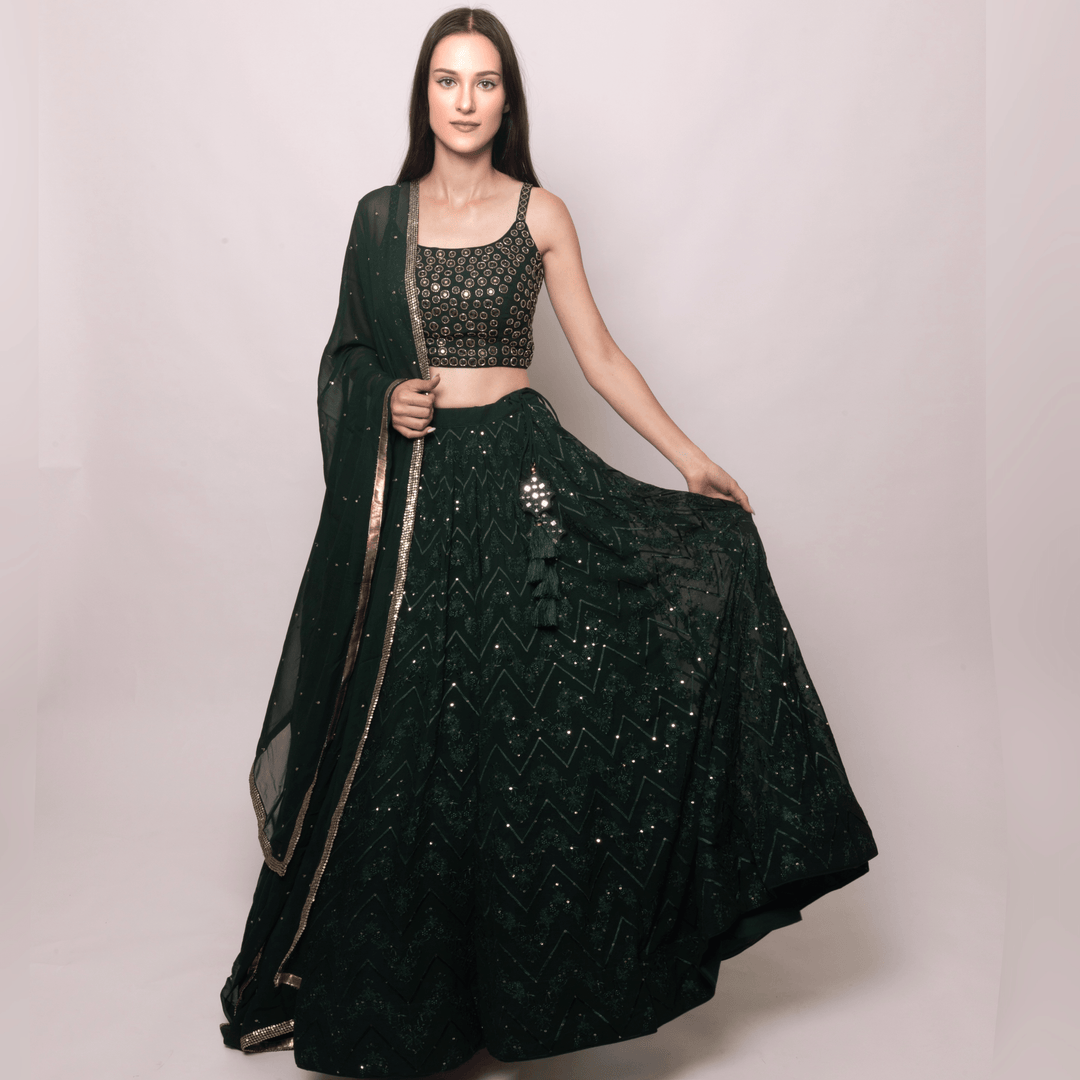 Kerra Green Lehenga choli set