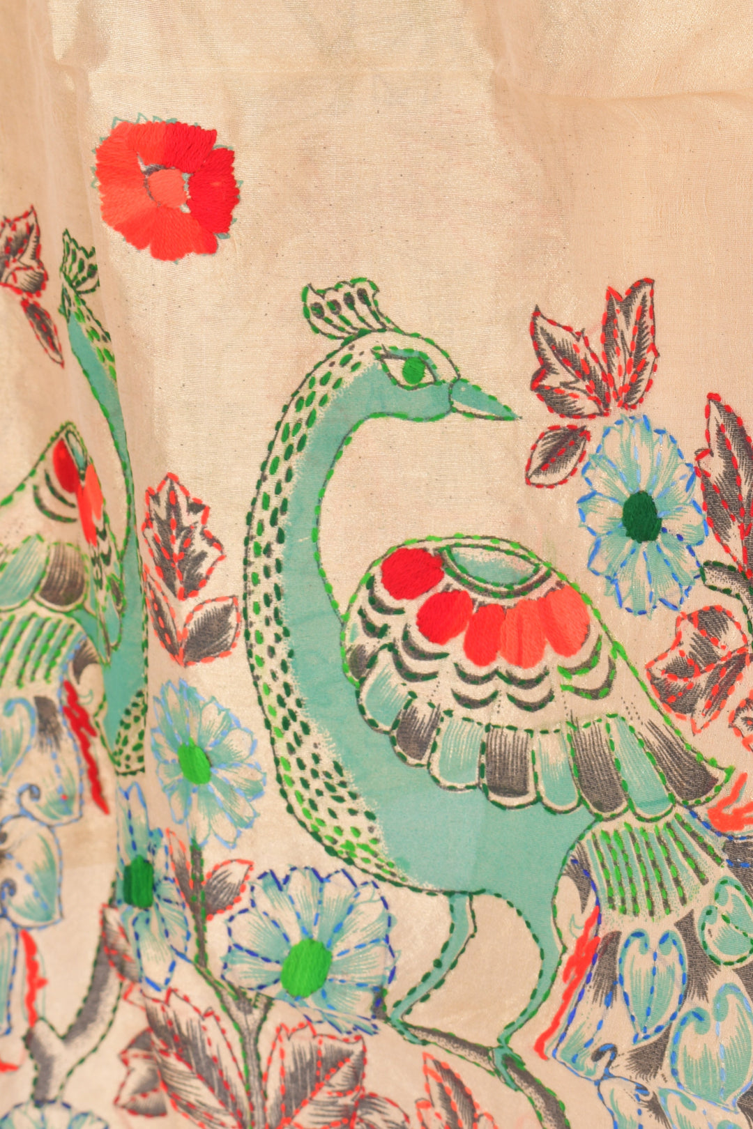 Isha Beige Embroidered Dupatta-Raas USA