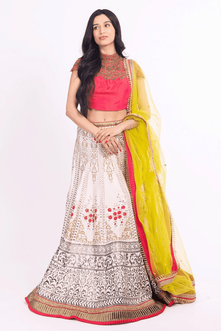 Isolde Pink Lehenga Choli Set-Raas USA