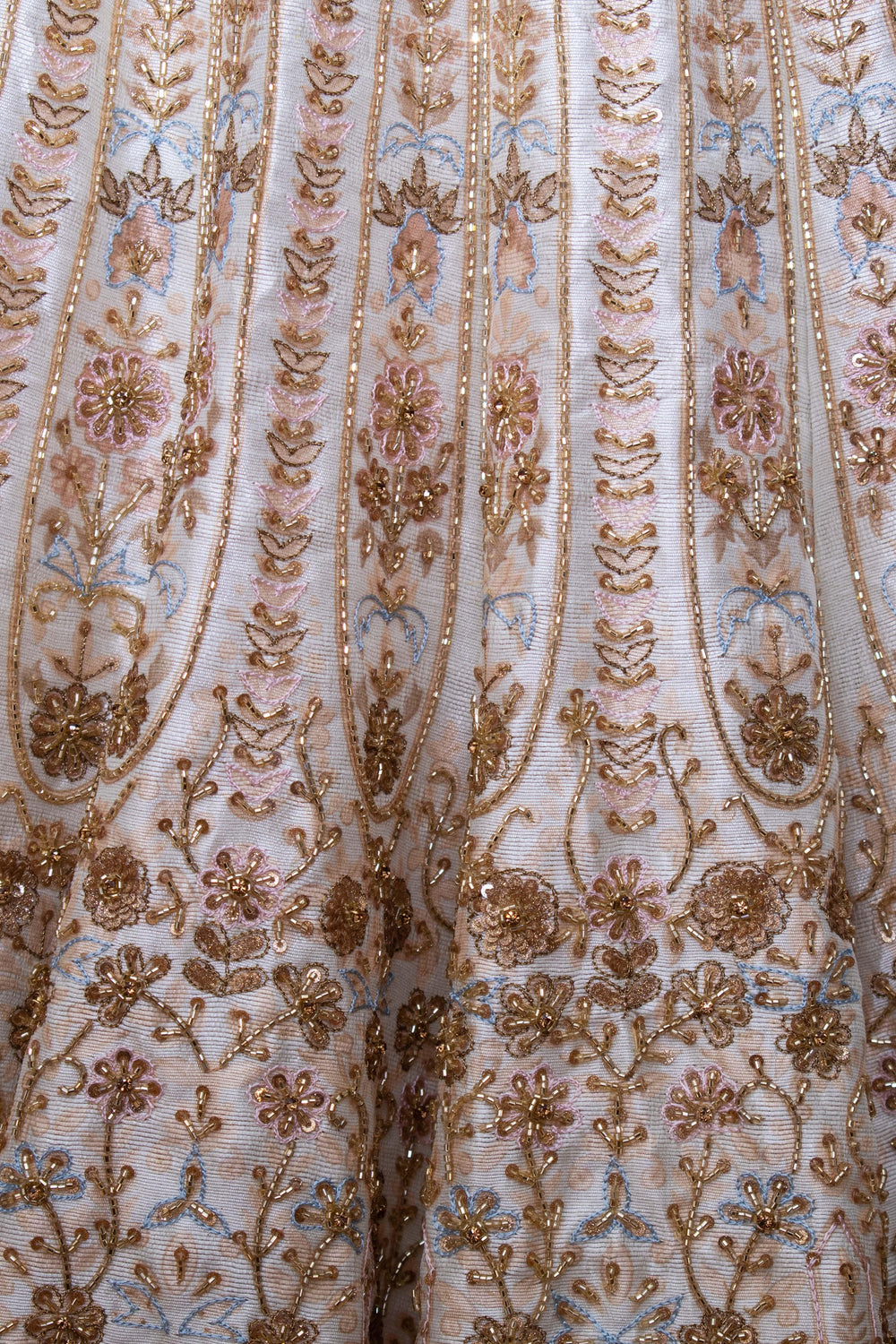 Ivory Hand Embroidered Bridal Lehenga Choli Set-[bridal_lehenga]-Raas
