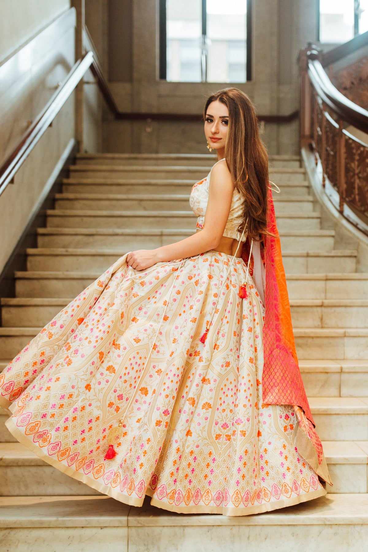 Jaquard Barocade Lehenga Choli Set-[bridal_lehenga]-Raas