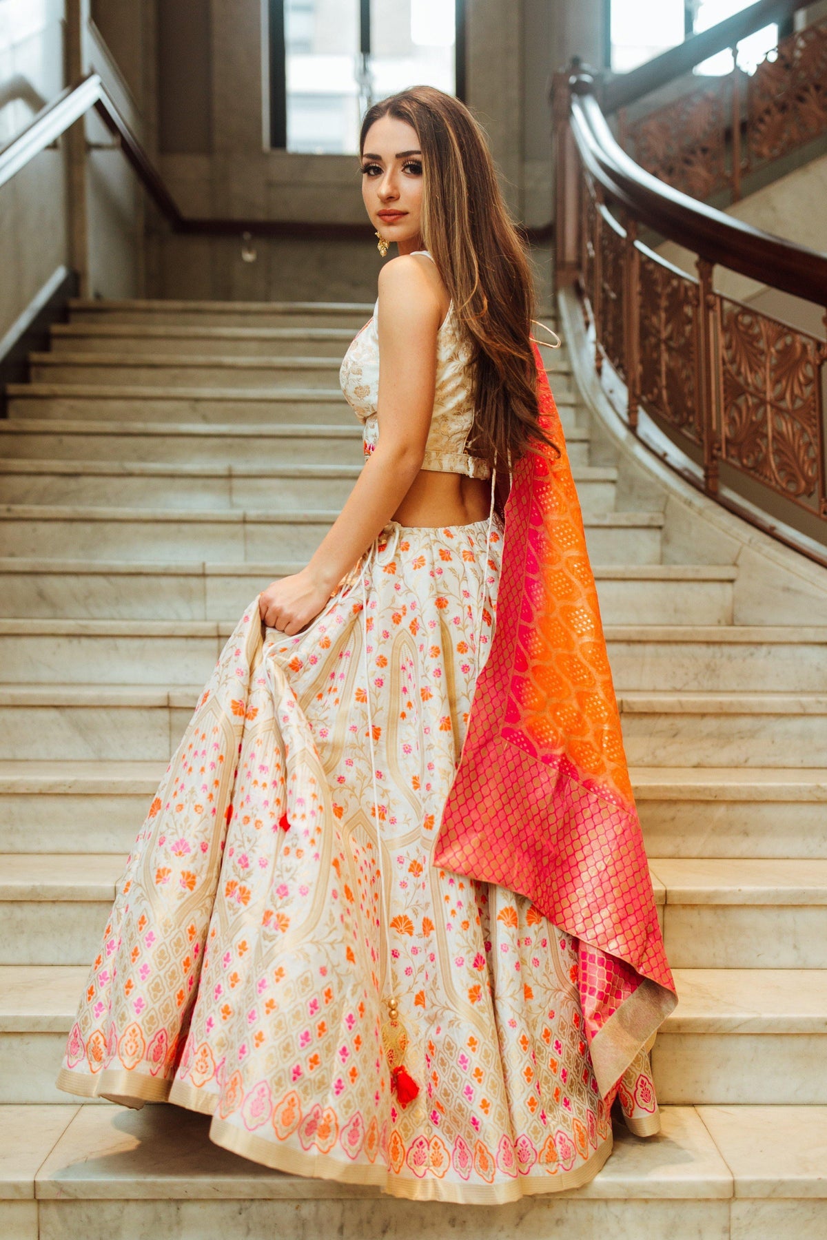 Jaquard Barocade Lehenga Choli Set-[bridal_lehenga]-Raas