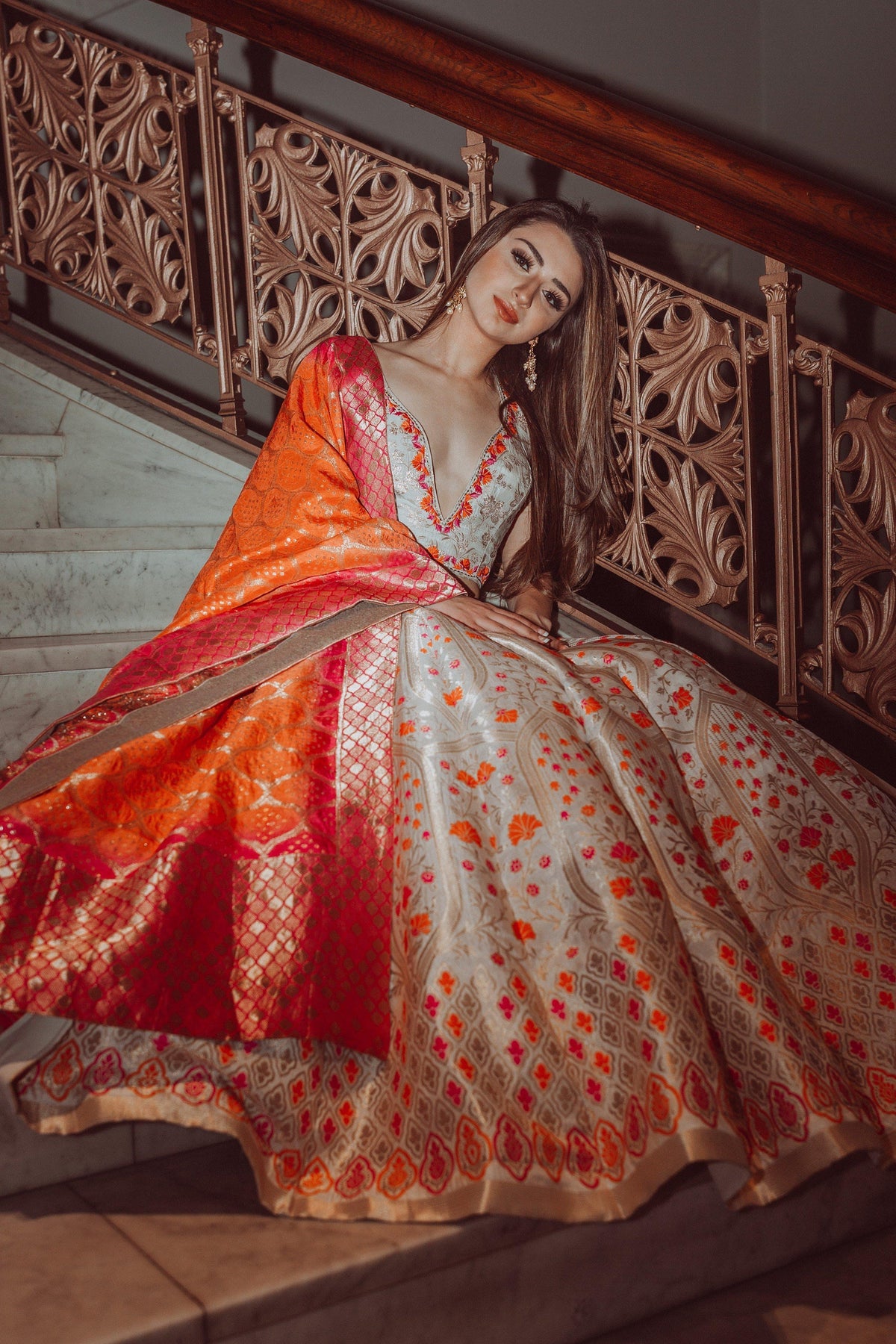 Jaquard Barocade Lehenga Choli Set-[bridal_lehenga]-Raas