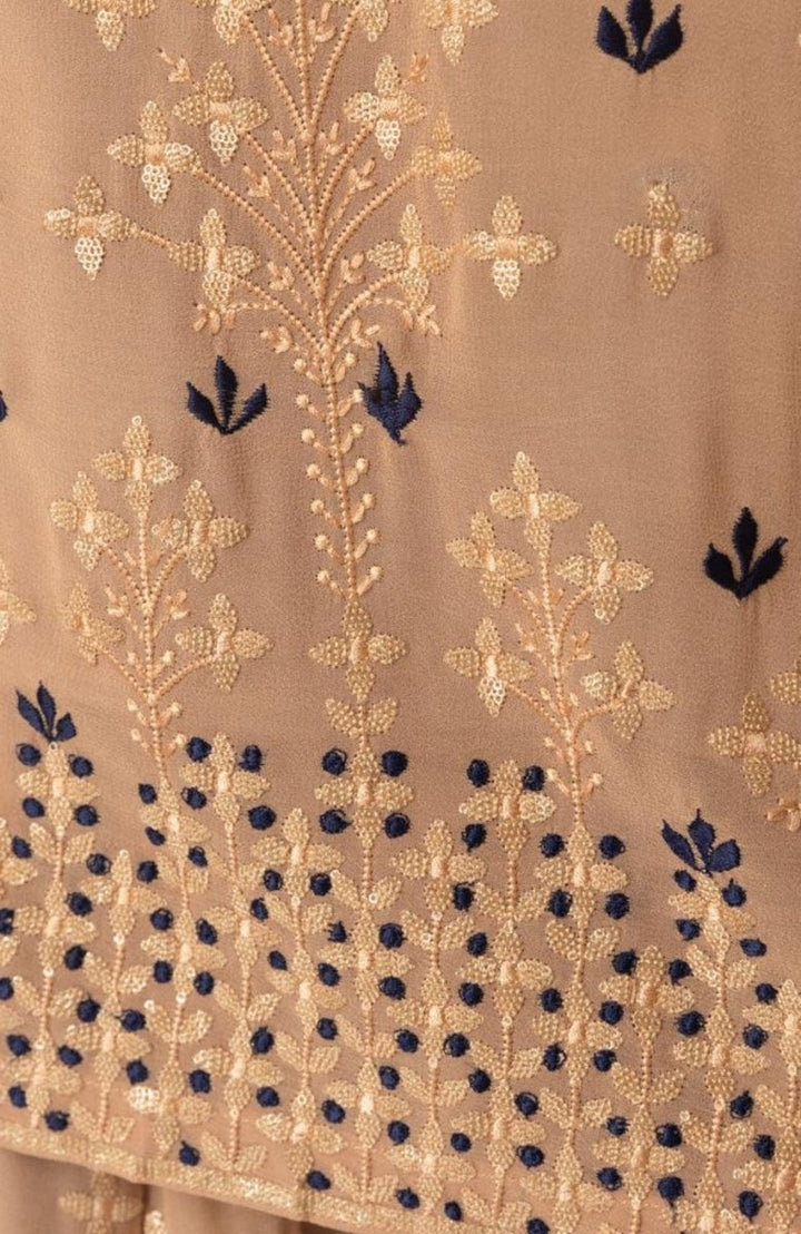 Jemma Flared Palazzo Pantsuit with Dupatta-Raas