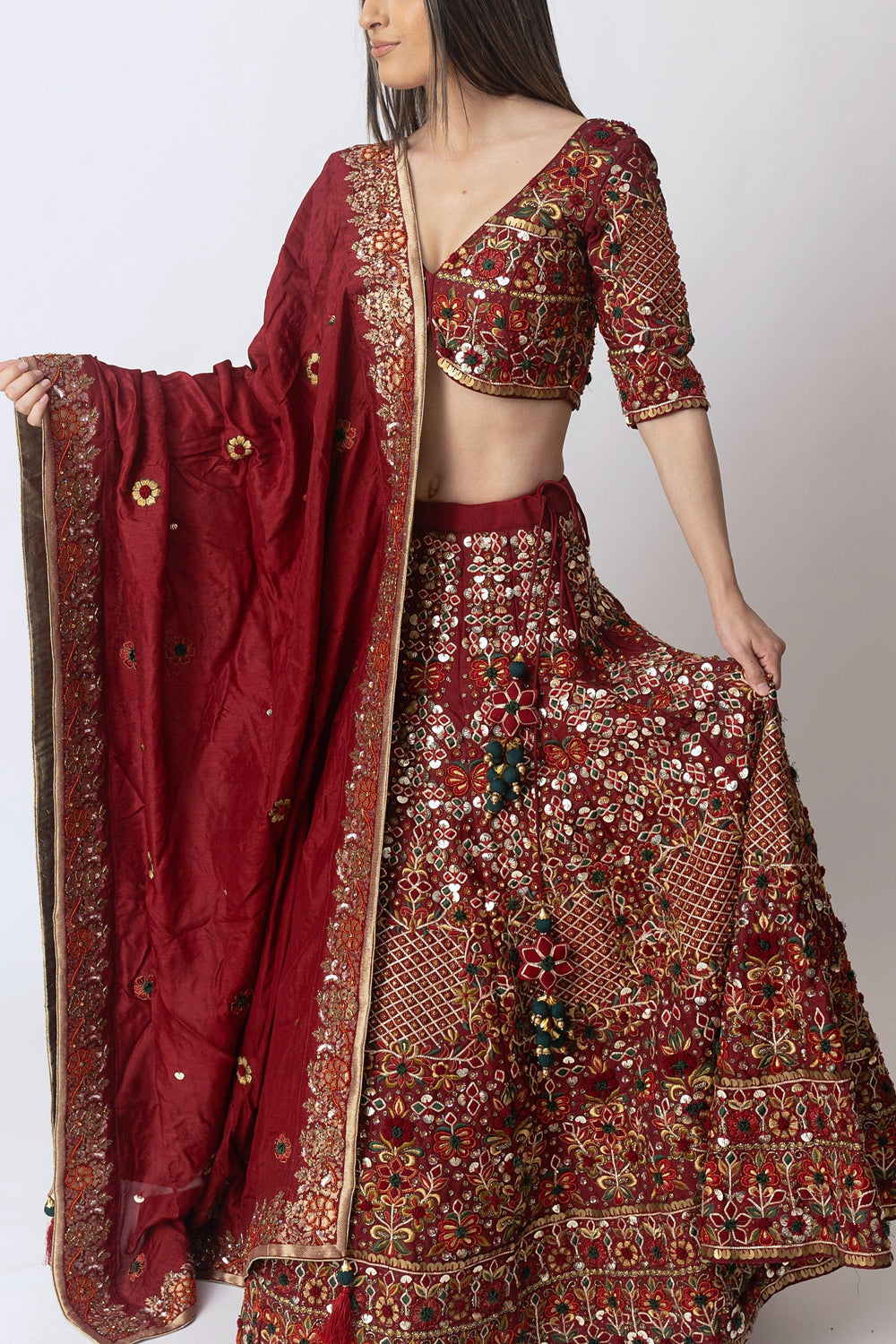 Lehenga Choli Set-[bridal_lehenga]-Raas