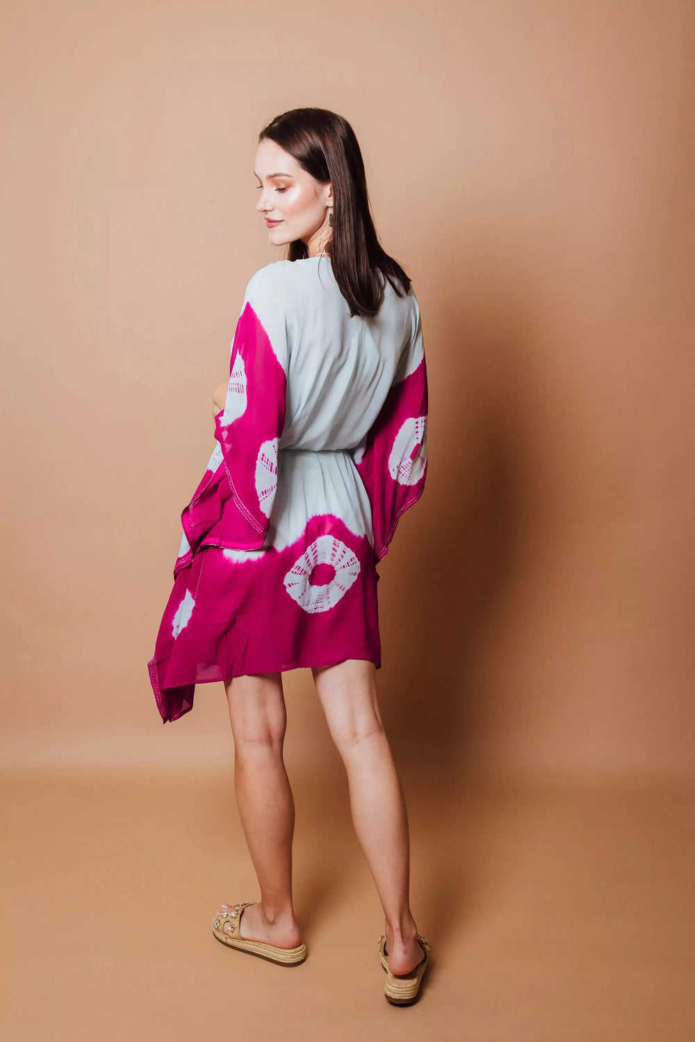 Light Blue and Fuchsia Kaftan KAFTAN RAAS
