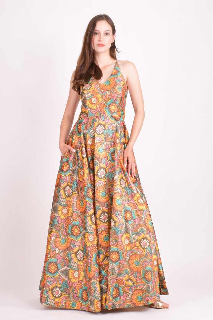 Long Dress with Sequins Work-Raas USA