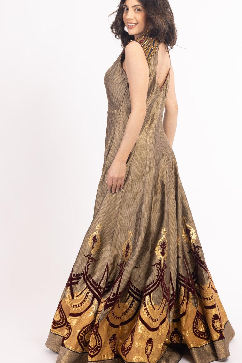 Mariselle Brown Gown ANARKALI & GOWN RAAS
