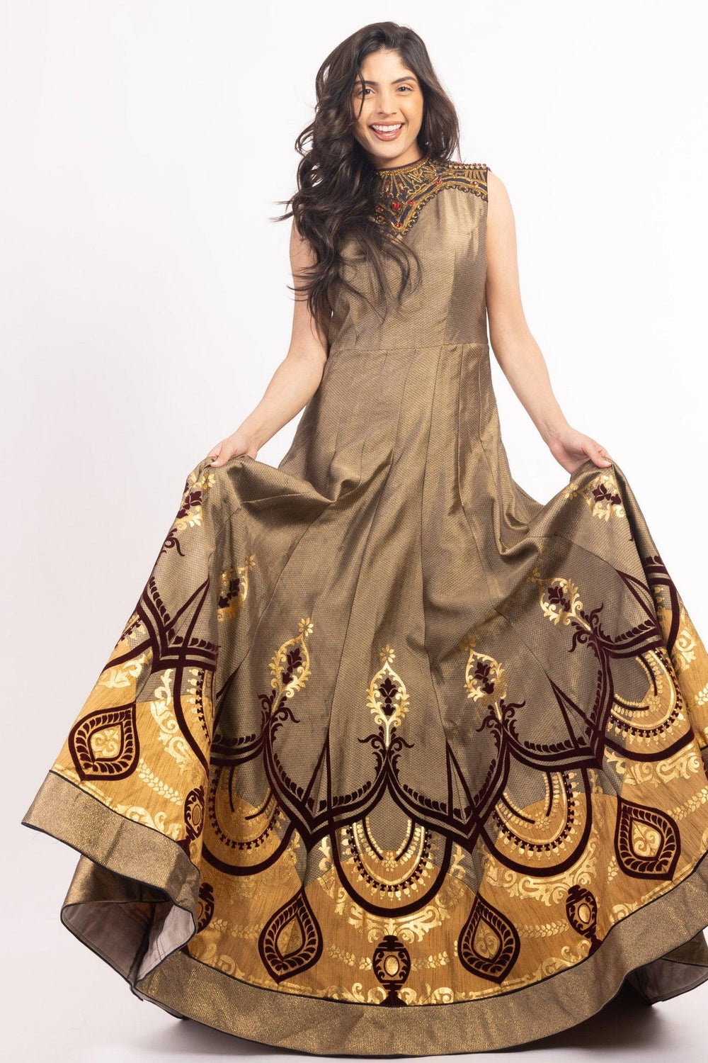 Mariselle Brown Gown ANARKALI & GOWN RAAS