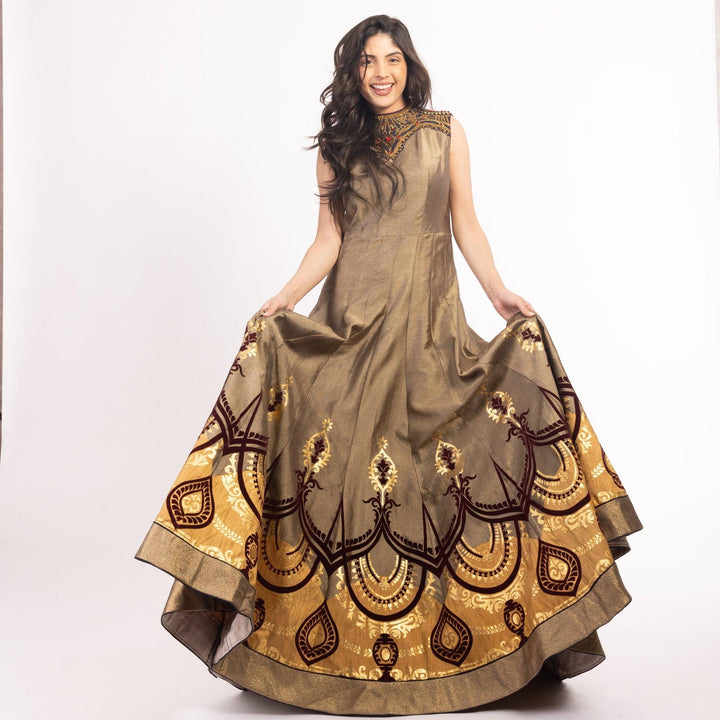 Mariselle Brown Gown-Raas USA