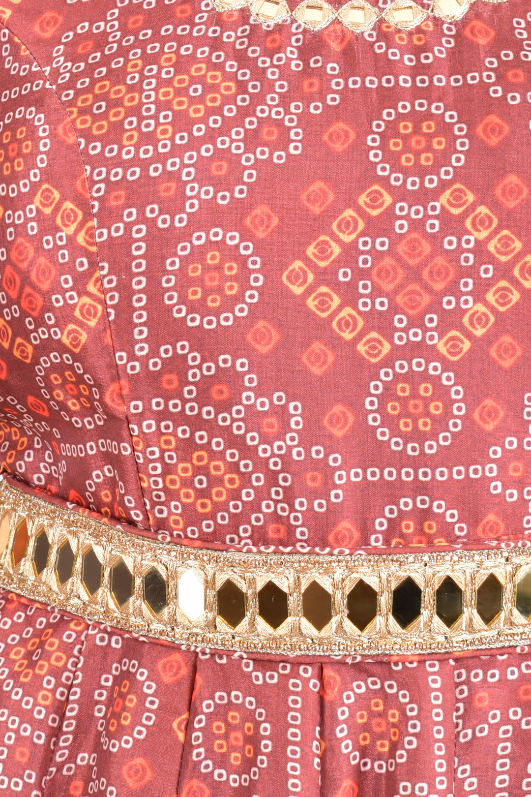 Darrie Maroon Silk Gown